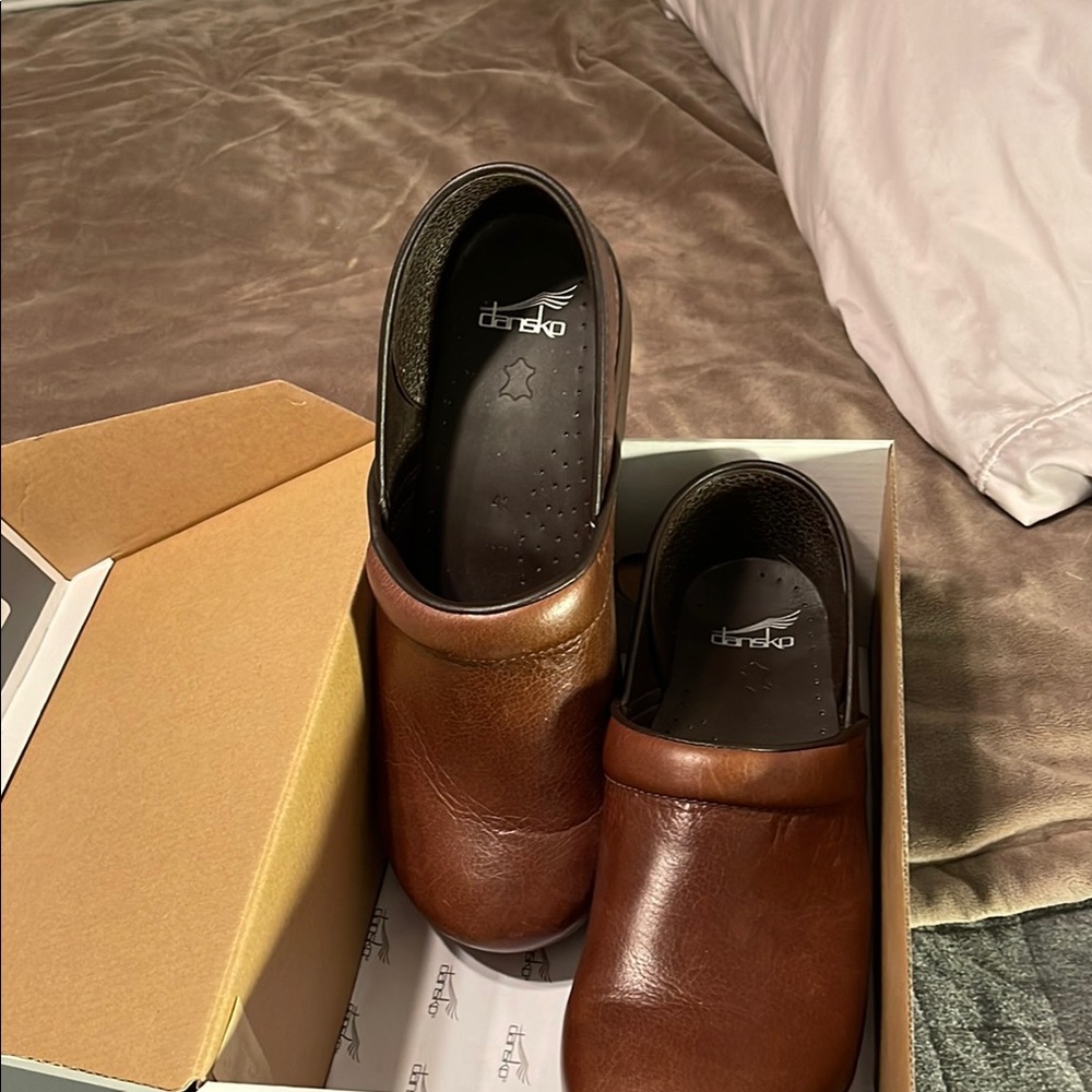 Dansko Brown Leather Loafers Slip-On Style